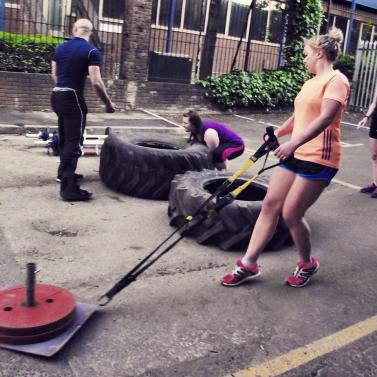 Strongman sledge drag weights